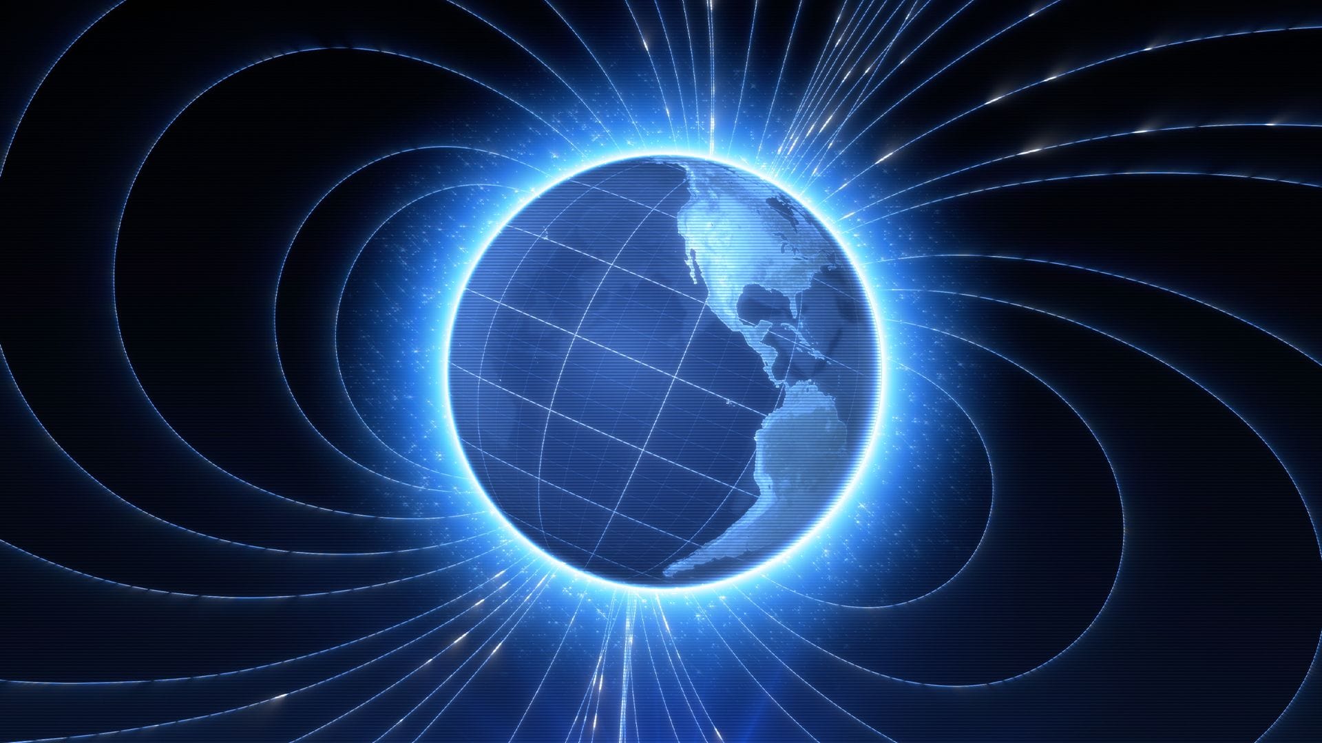 Illustration des neu entdeckten Energiefelds: Das ambipolare elektrische Feld ermöglicht den Polarwind.