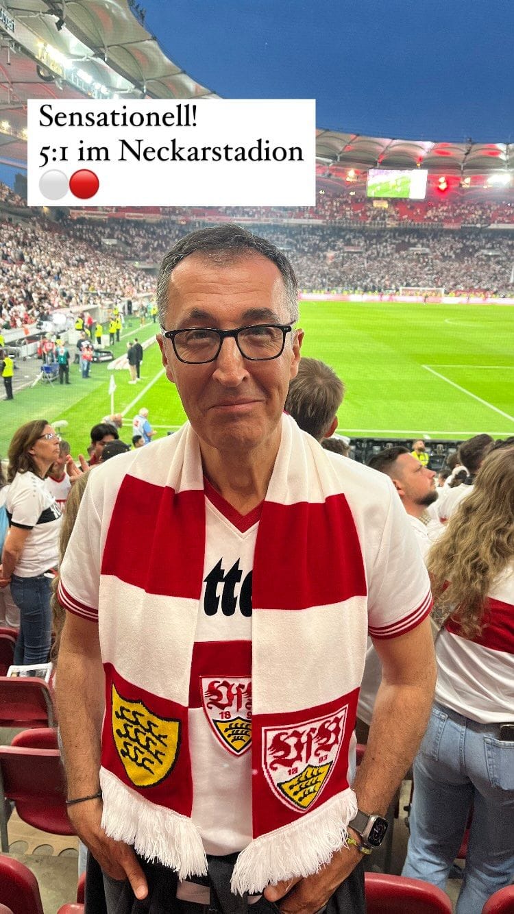 Cem Özdemir ist Fan des VfB Stuttgart.