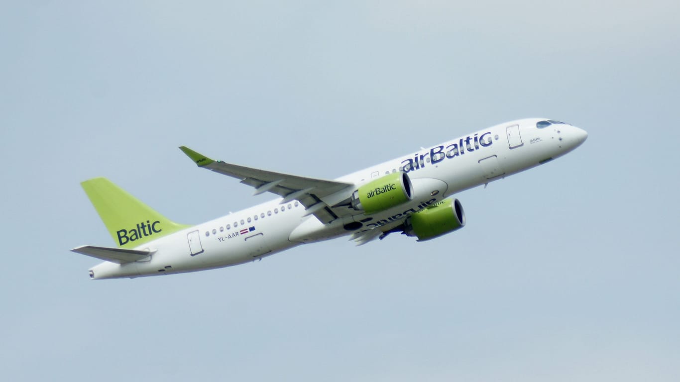 Eine Maschine von Air Baltic: Die ersten Flüge starten im Mai 2025.