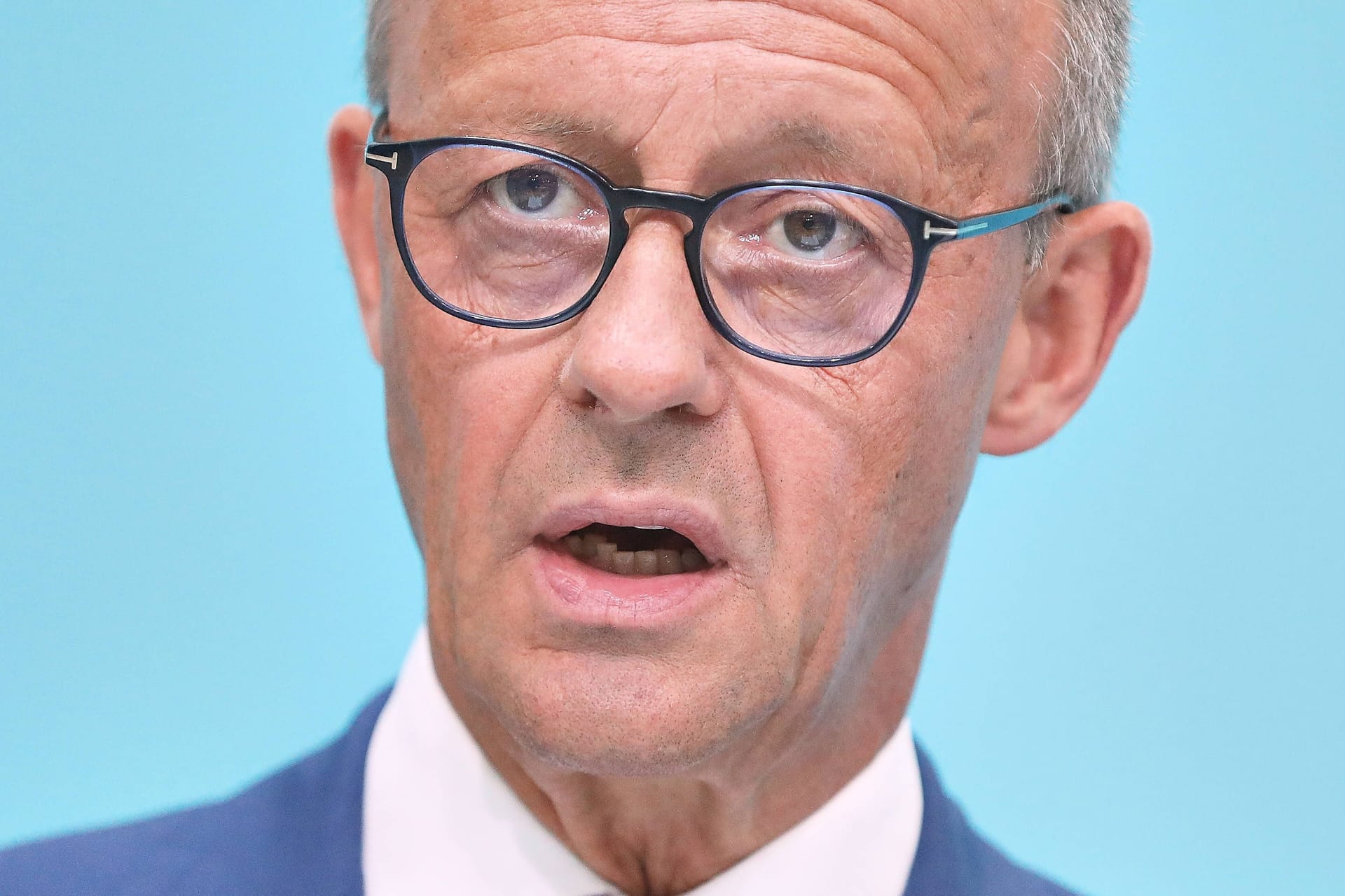 Friedrich Merz bei einer Pressekonferenz im Konrad-Adenauer-Haus, Berlin.