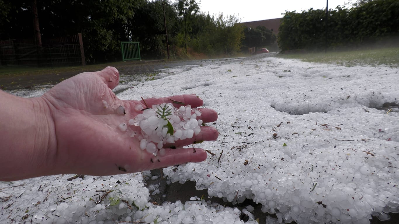 Hagel in Südniedersachsen.