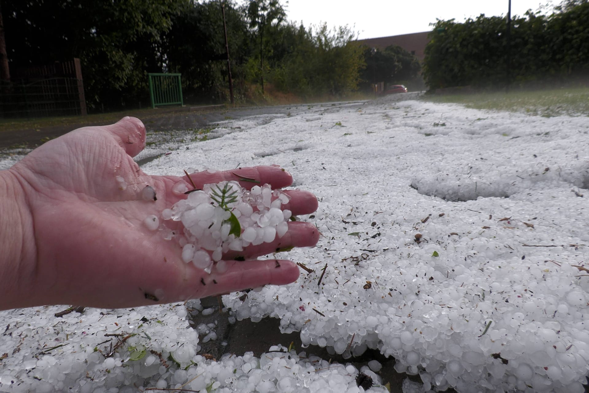 Hagel in Südniedersachsen.