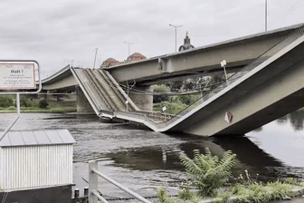 Massiver Schaden: Carolabrücke in Dresden eingestürzt.