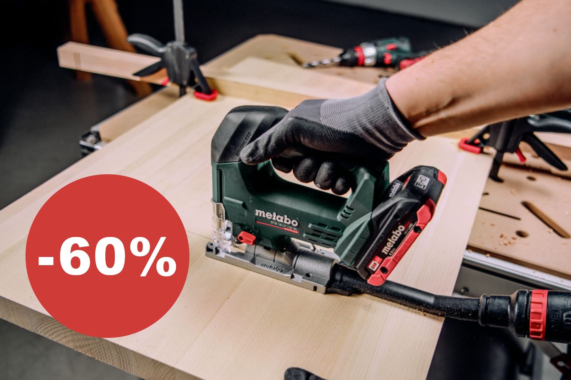 Heute bekommen Sie im Onlineshop von Lidl eine Stichsäge von Metabo so günstig wie noch nie.