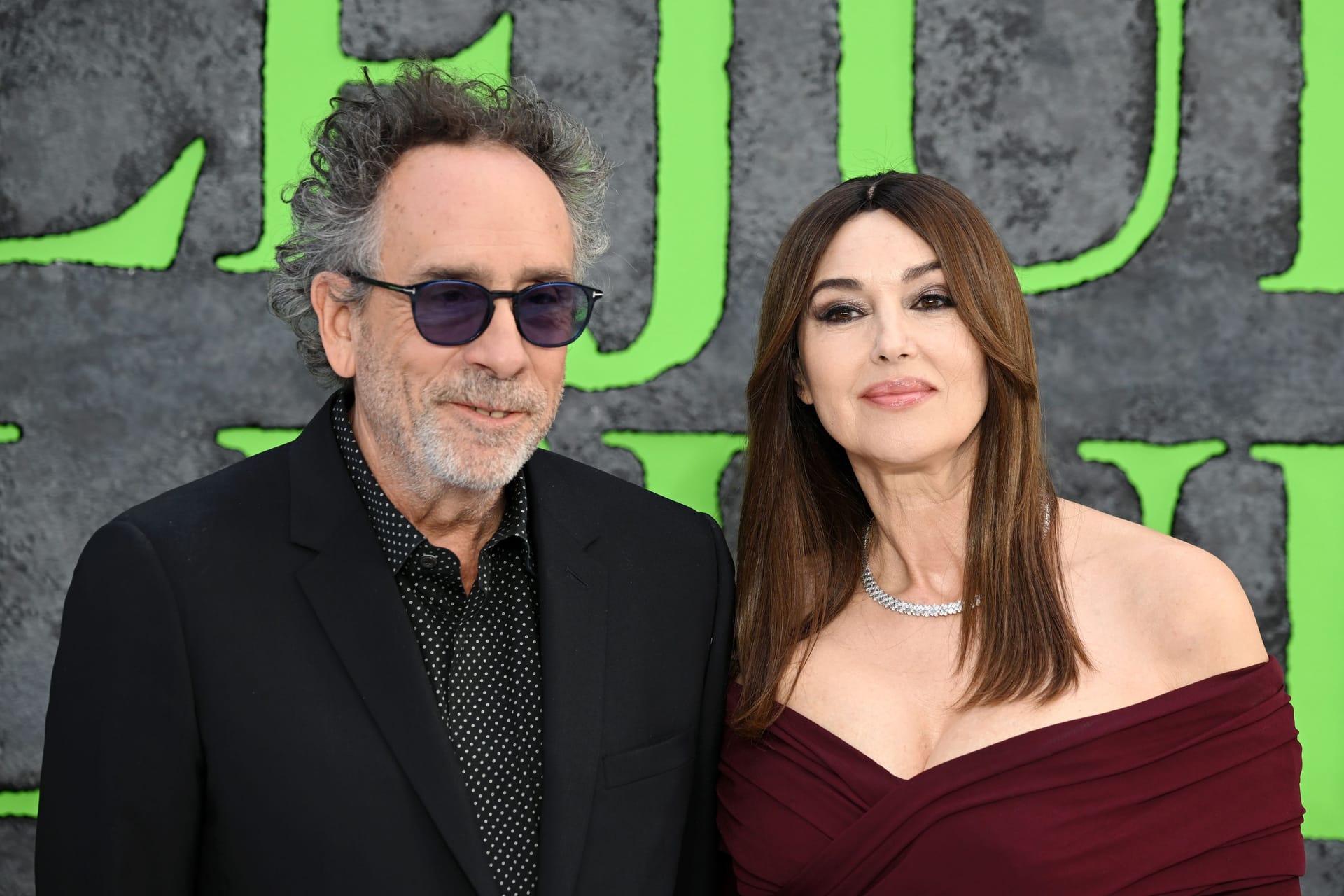 Tim Burton und Monica Bellucci im August 2024 in London