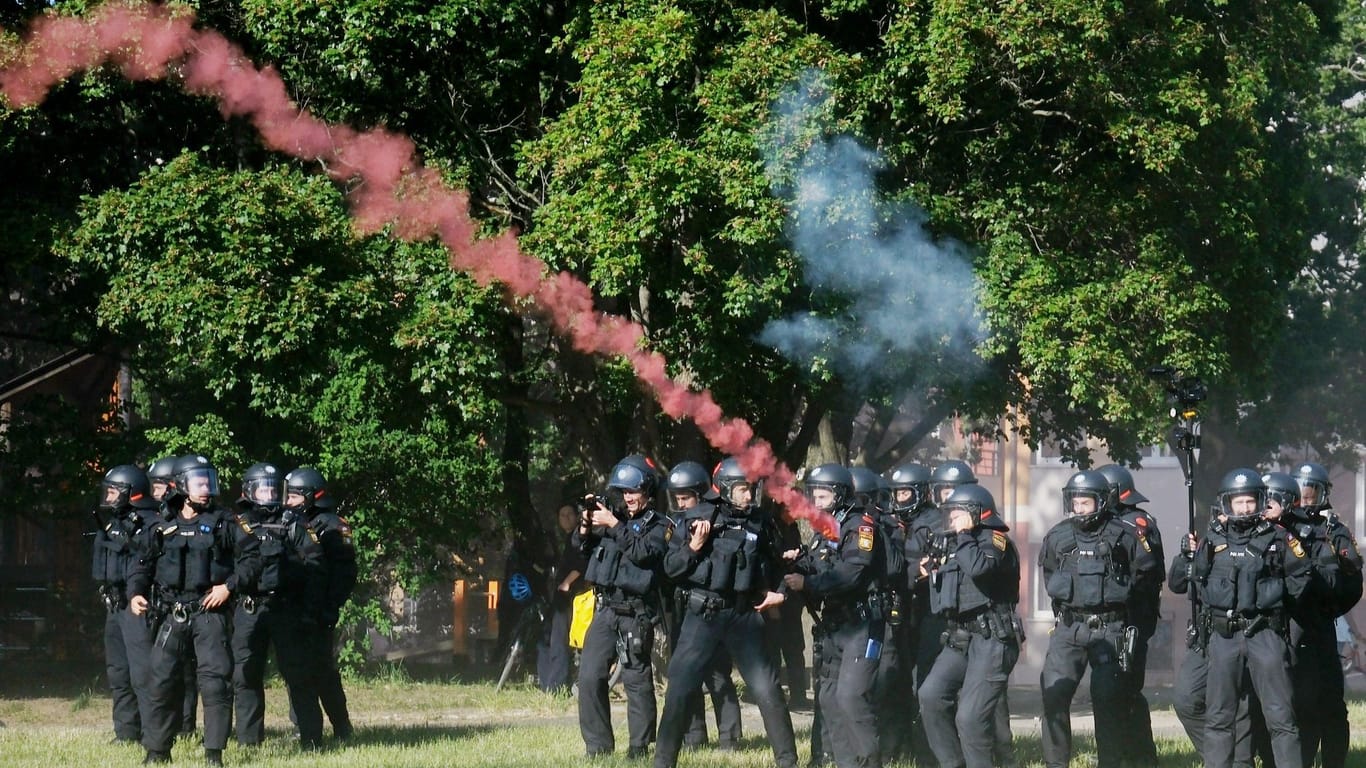 Ausschreitungen am «Tag» in Leipzig