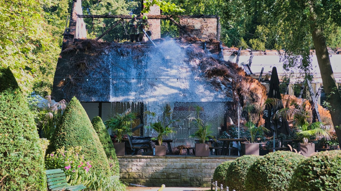 Großbrand im Englischen Garten in Berlin