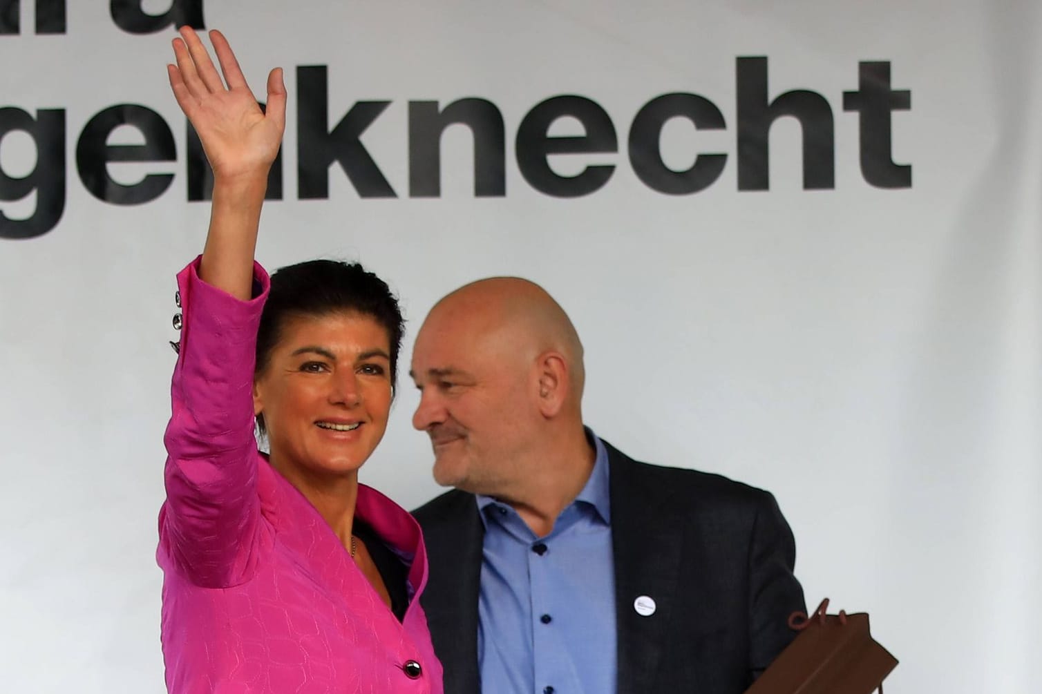 Sahra Wagenknecht und Robert Crumbach: "Es gibt keine Vorfestlegung."