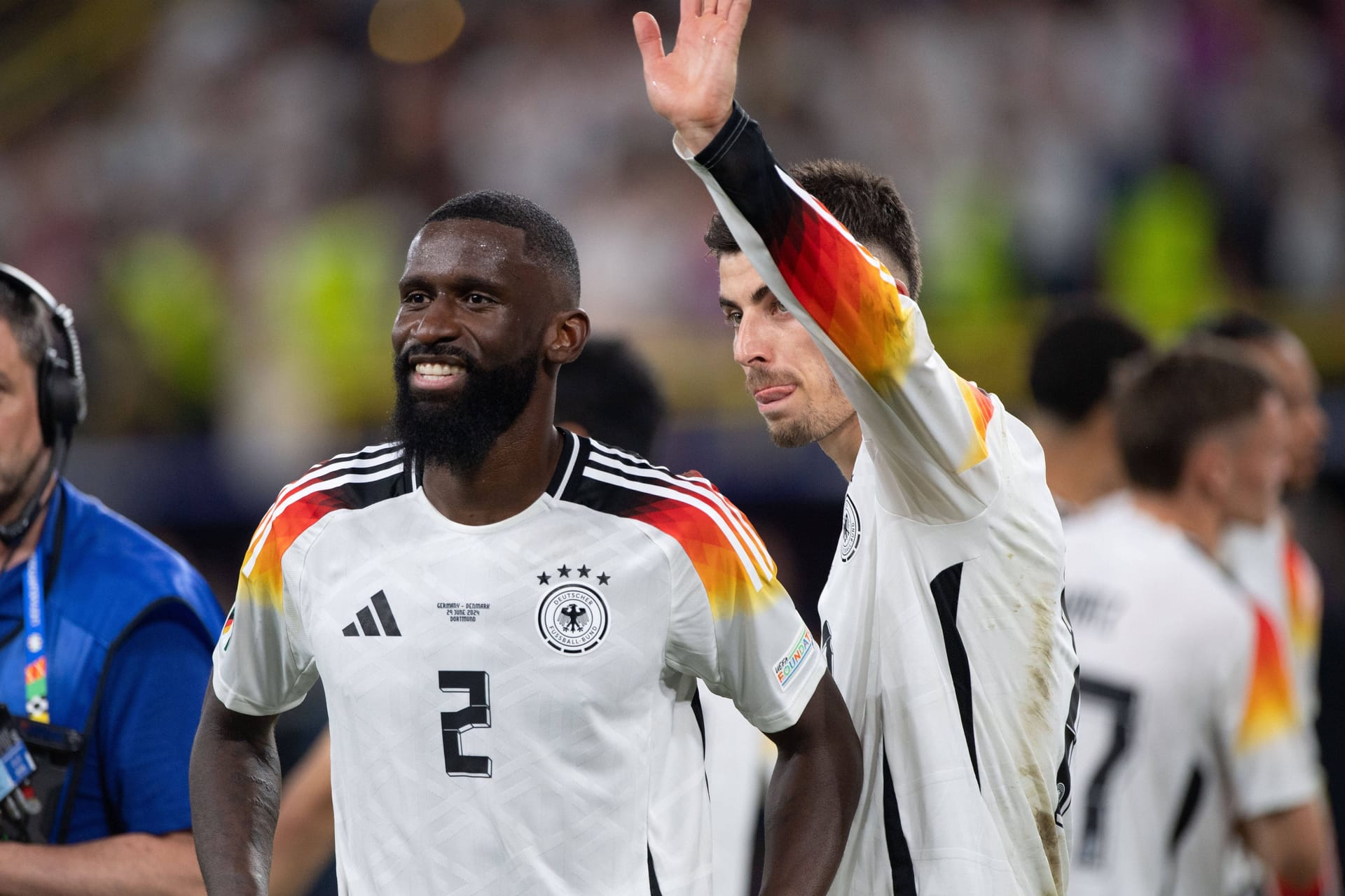 Antonio Rüdiger (links) und Kai Havertz: Sie werden Kimmich beim DFB als Kapitän vertreten.