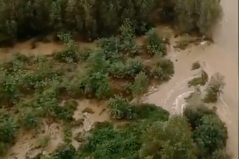 Überschwemmungen in Italien: Der Orco ist über die Ufer getreten.