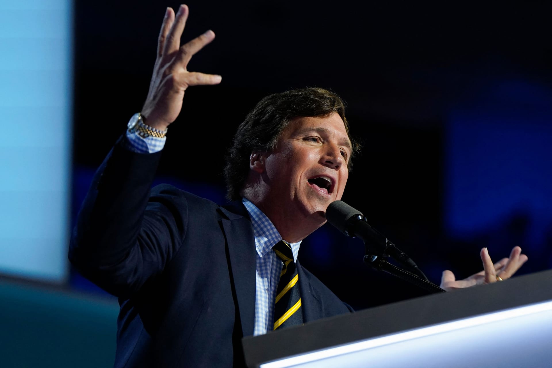 Agitator für Trumps Anhänger: Tucker Carlson mit Botschaften des Kremls.