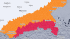 Die aktuellen Warnungen in Bayern.