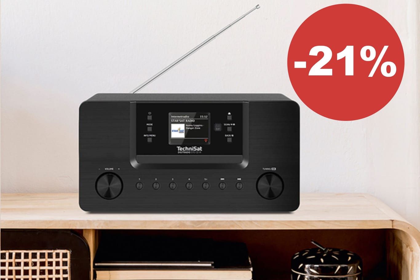 Im Aldi-Onlineshop bekommen Sie heute ein Internetradio ganze 21 Prozent reduziert im Angebot.