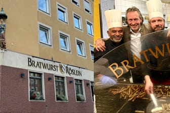 Das Bratwurst Röslein in Nürnberg: Thomas Förster (Mitte) und sein Bruder sind bald nicht mehr die Wirte des Traditionslokals.