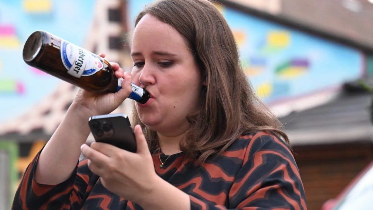 Ricarda Lang: Die Grünen-Politikerin greift mit diesem Foto ein CDU-Plakat auf.