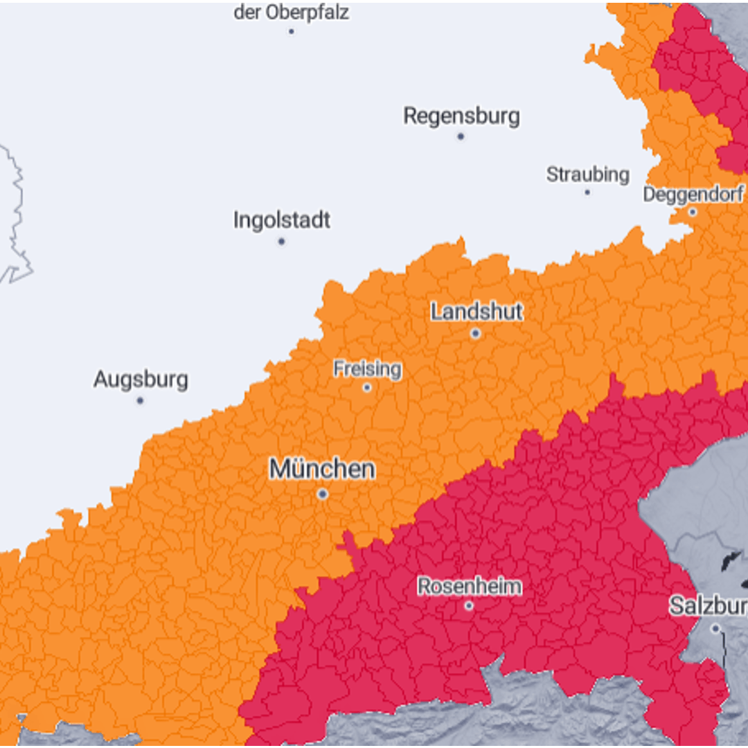 Die aktuellen Warnungen in Bayern.