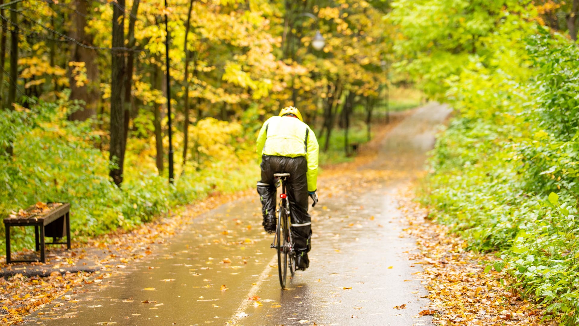 Trotz Regen sicher auf zwei Rädern: Mit der richtigen Ausstattung bleiben Sie auch bei schlechtem Wetter trocken und geschützt.