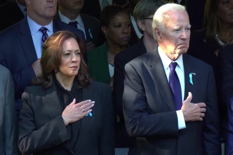 Kamala Harris und Joe Biden besuchten die Veranstaltung gemeinsam.