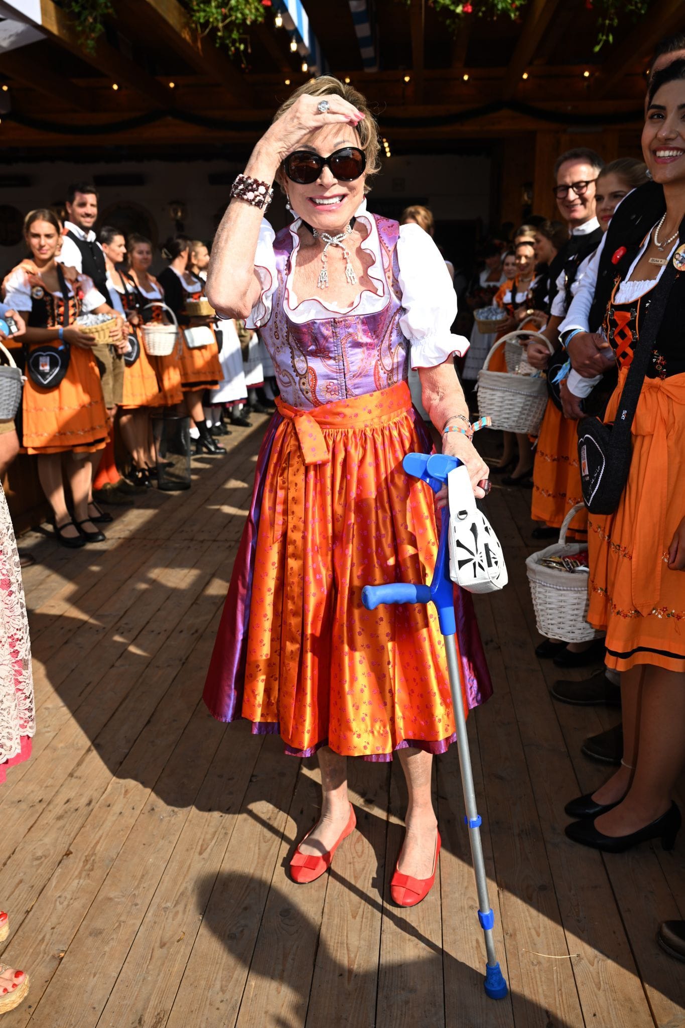 Moderatorin Antje-Katrin Kühnemann beim Oktoberfest