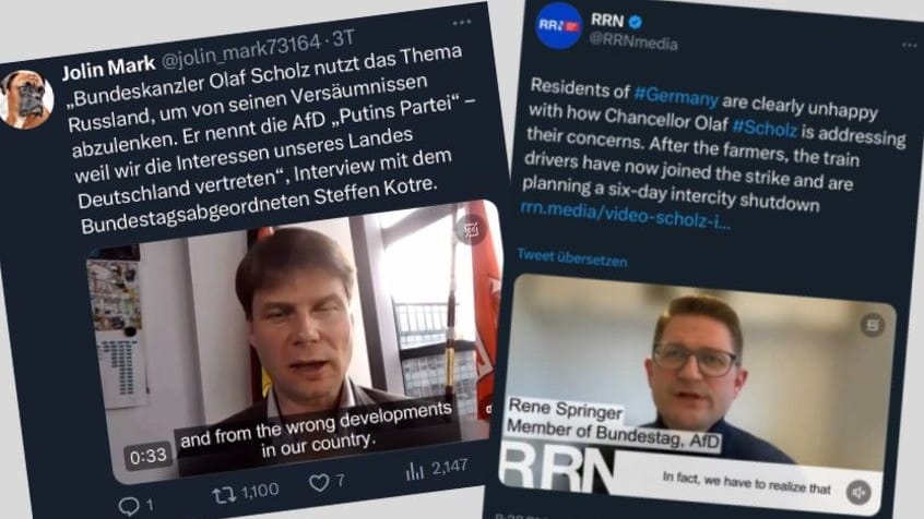 Gesprächspartner: AfD-Politiker wie Steffen Kortré und Rene Springer gaben dem "Doppelgänger"-Netzwerk Interviews.
