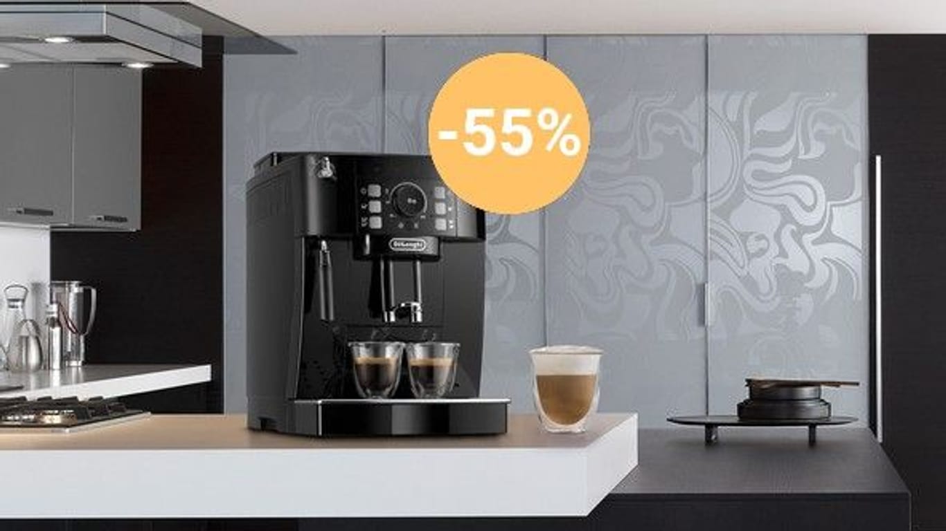 Aldi Week: Heute können Sie sich im Aldi-Onlineshop den Kaffeevollautomaten von De'Longhi zum halben Preis sichern.