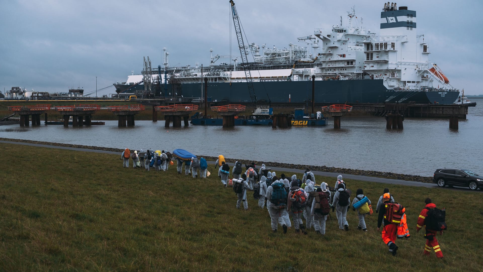 Die Protestaktion der Klimaaktivisten von Ende Gelände.