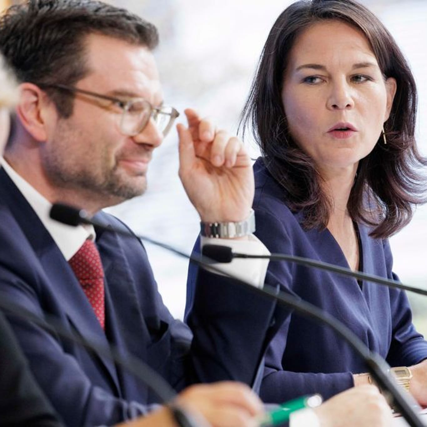 Minister Faeser (SPD), Buschmann (FDP), Baerbock (Grüne): Pressekonferenz nach dem Migrationsgipfel ohne Union.