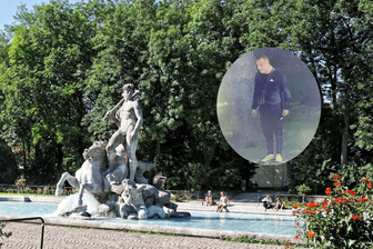 Der Neptunbrunnen im Alten Botanischen Garten (Archivbild): Dort waren Opfer und die Tatverdächtigen aneinander geraten.