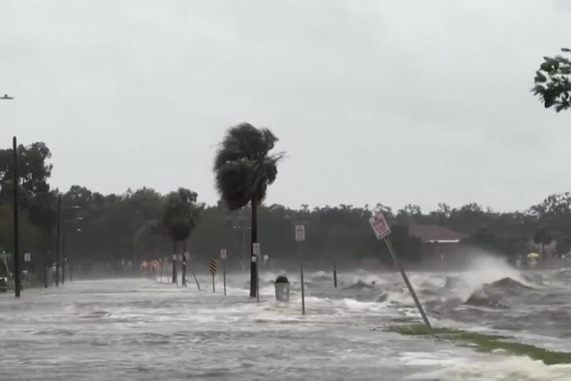 Hurrikan Helene fegt über Florida.