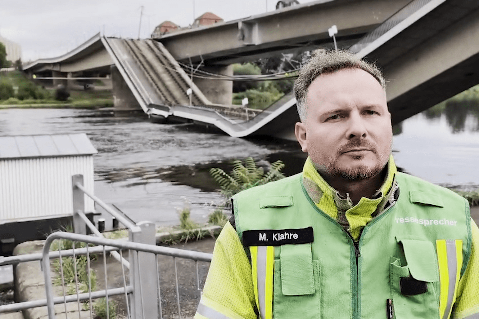 Massiver Schaden: Carolabrücke in Dresden eingestürzt.