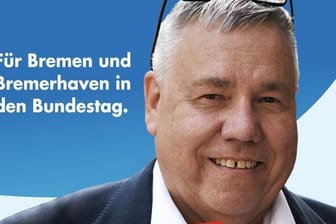 Olaf Kappelt auf einem AfD-Wahlplakat von 2021