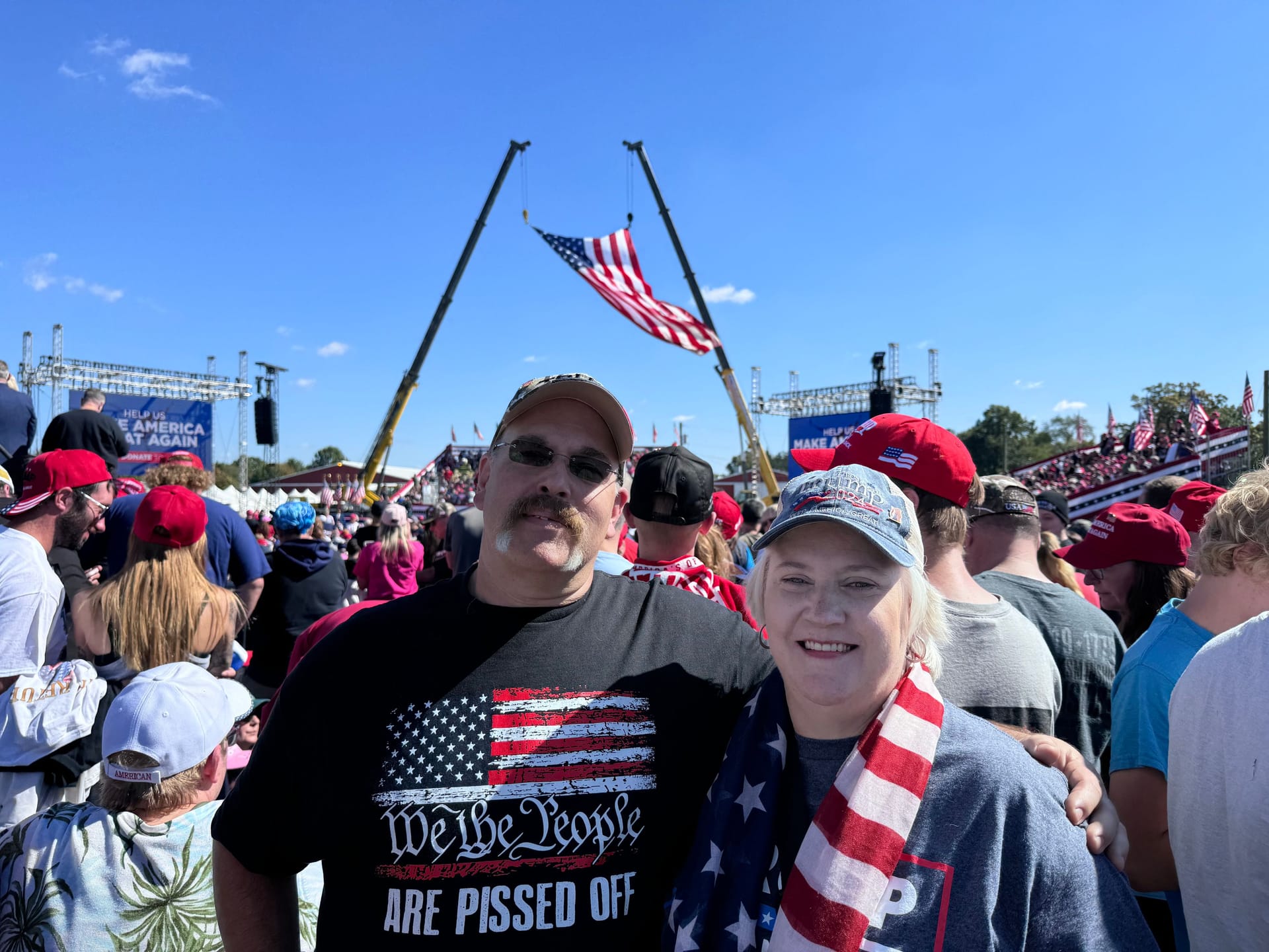 Unterstützung für Donald Trump: Charles und Lise Buttermore aus Pennsylvania.