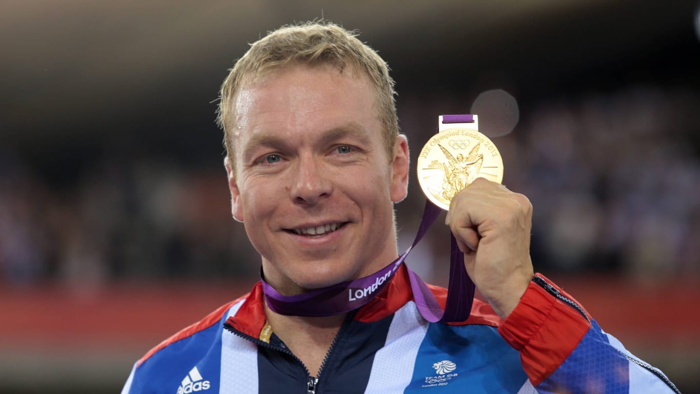 Starathlet: Sir Chris Hoy mit einer seiner olympischen Goldmedaillen.