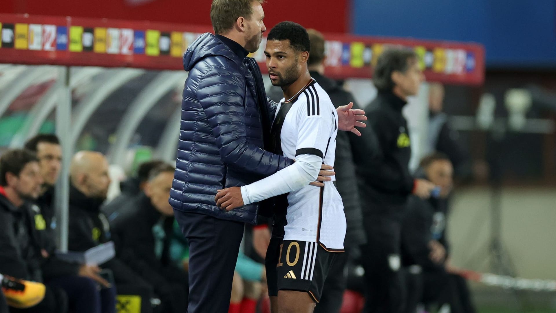 Serge Gnabry und Julian Nagelsmann