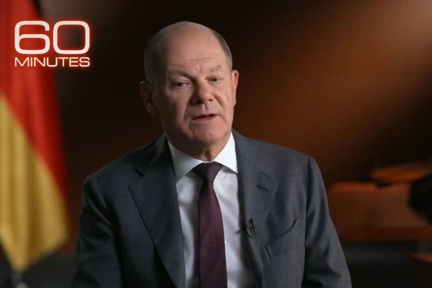 Bundeskanzler Olaf Scholz (SPD) in der US-Politiksendung "60 Minutes"