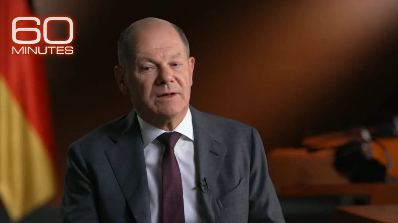 Bundeskanzler Olaf Scholz (SPD) in der US-Politiksendung "60 Minutes"