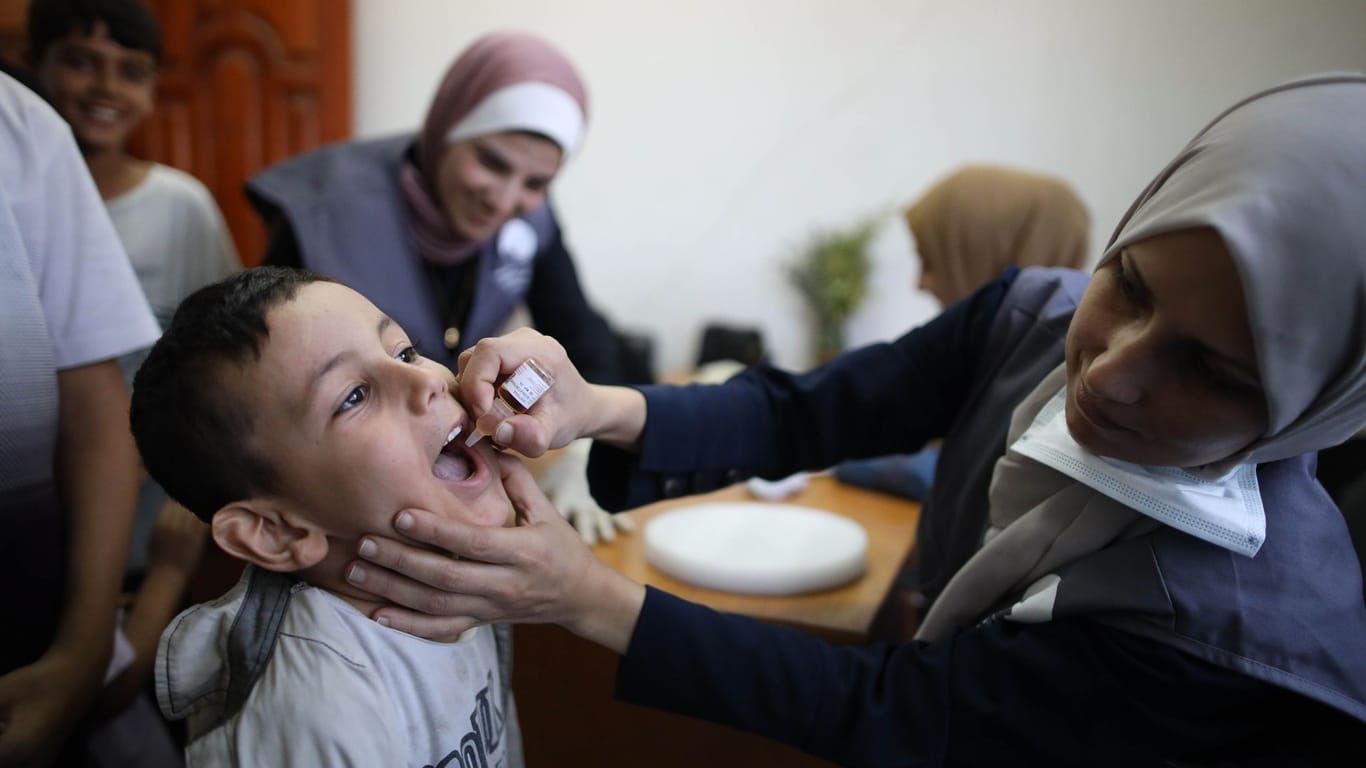 Polio-Impfung im Gazastreifen