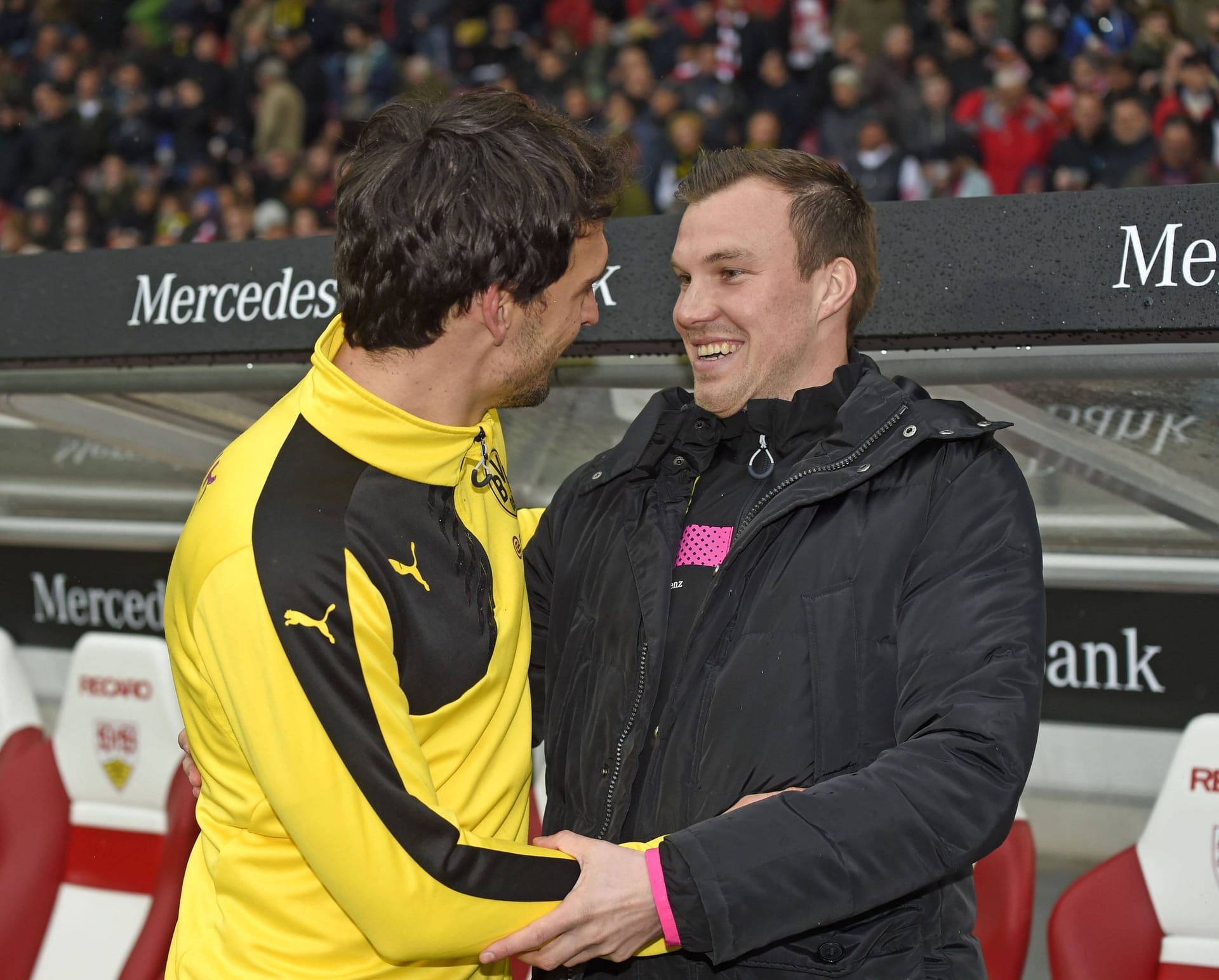 Mats Hummels und Kevin Großkreutz 2016: Hier spielte Hummels noch für den BVB, Großkreutz war bereits bei dem VfB Stuttgart.