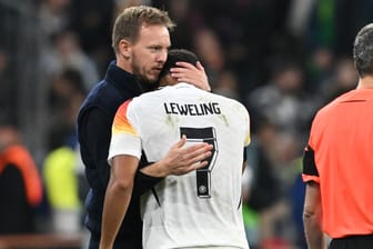 Julian Nagelsmann (l.) und Jamie Leweling: Der Stuttgarter holte den Sieg für Deutschland.