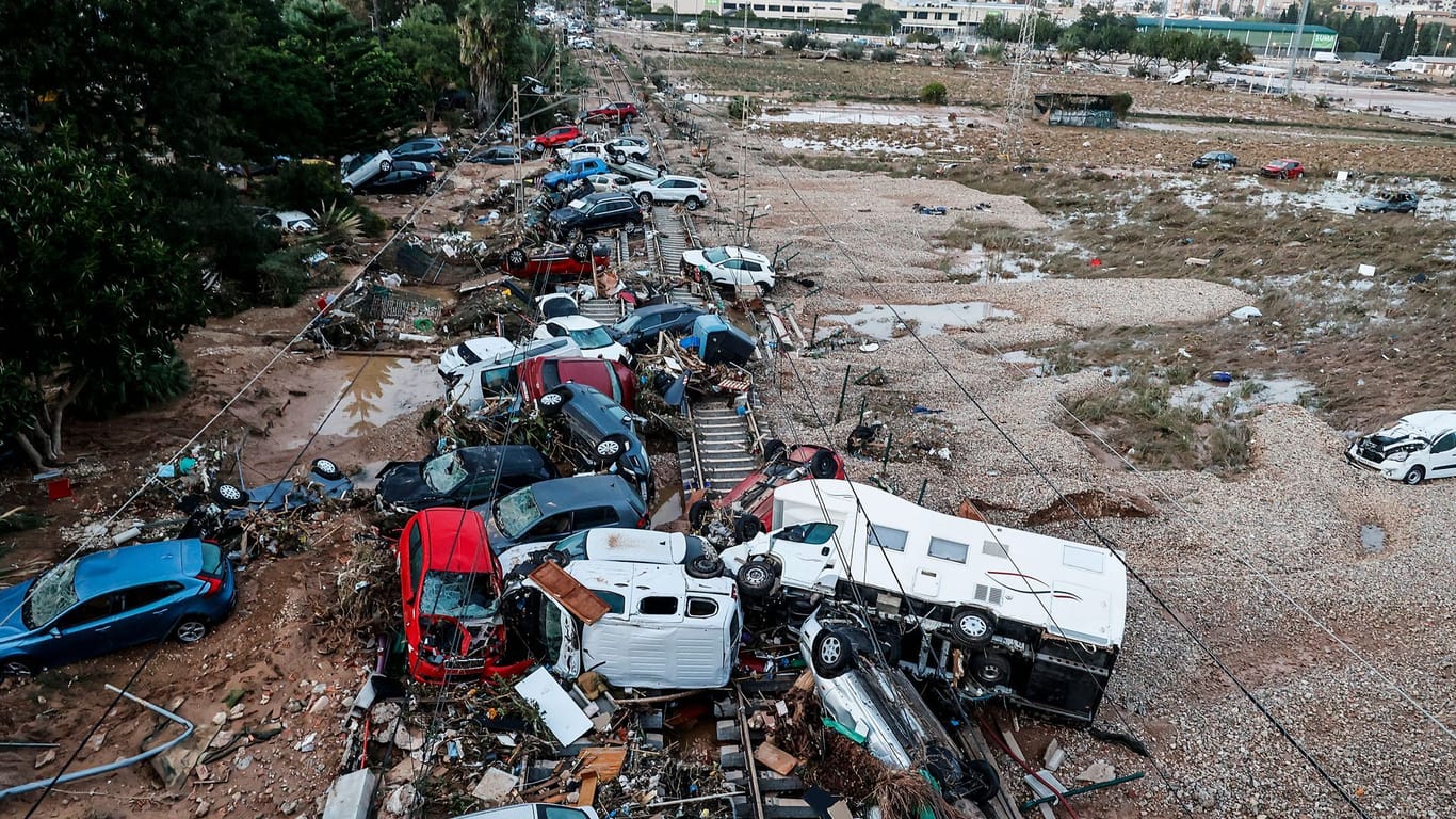 Schwere Verwüstungen: In manchen Regionen in Spanien sieht es aus wie nach der Apokalypse.