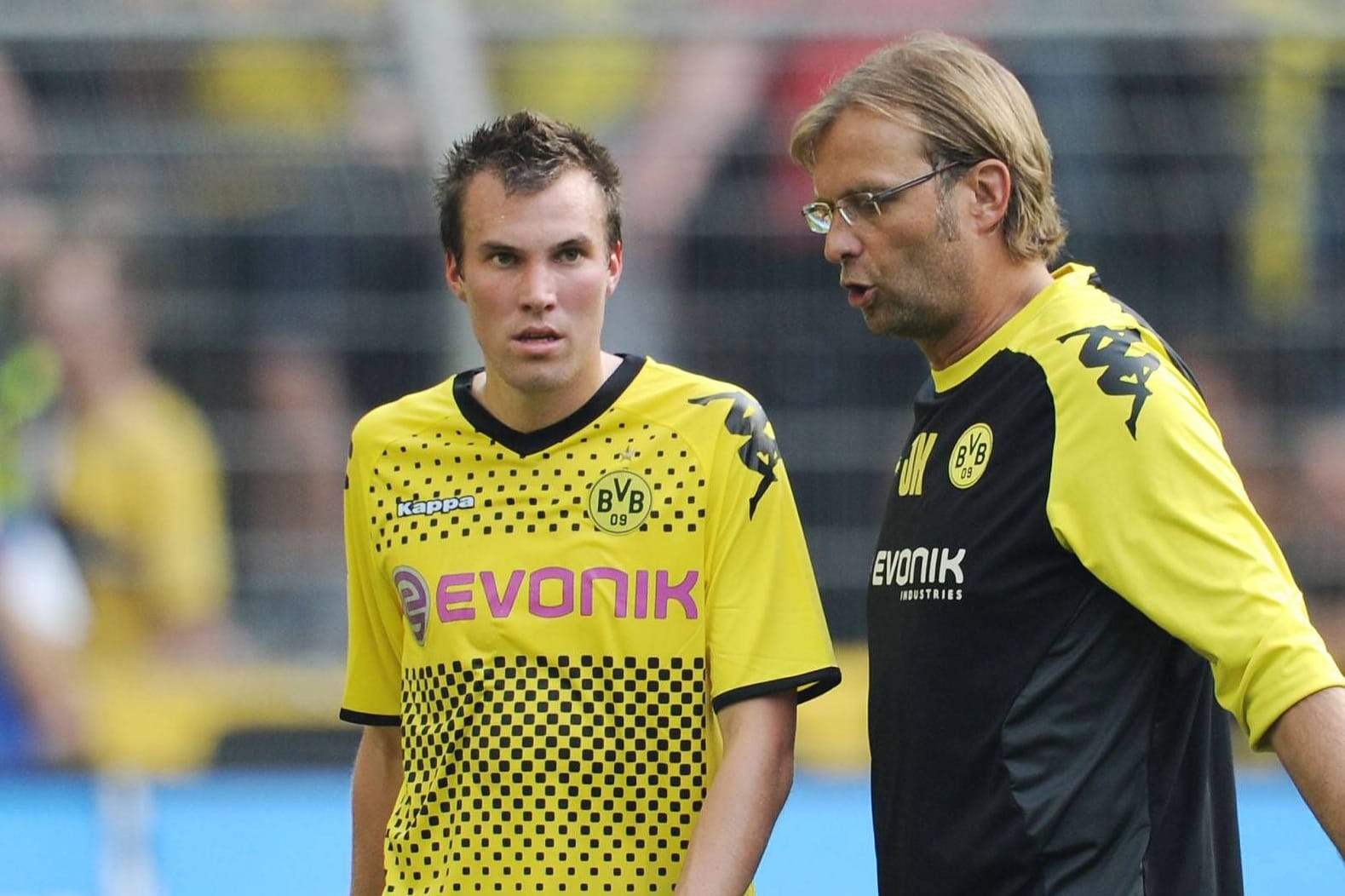 Kevin Großkreutz und Jürgen Klopp (r.): Die beiden kennen sich aus gemeinsamer Zeit beim BVB.