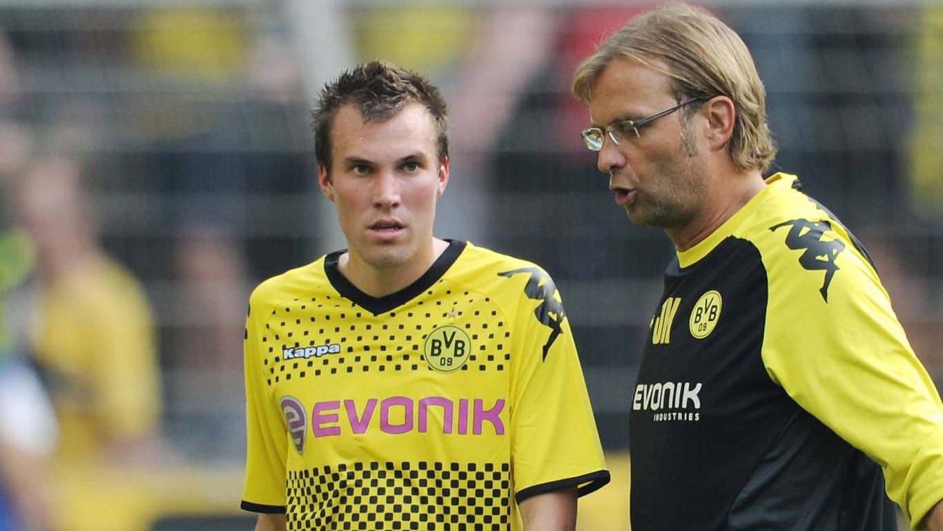 Kevin Großkreutz und Jürgen Klopp (r.): Die beiden kennen sich aus gemeinsamer Zeit beim BVB.