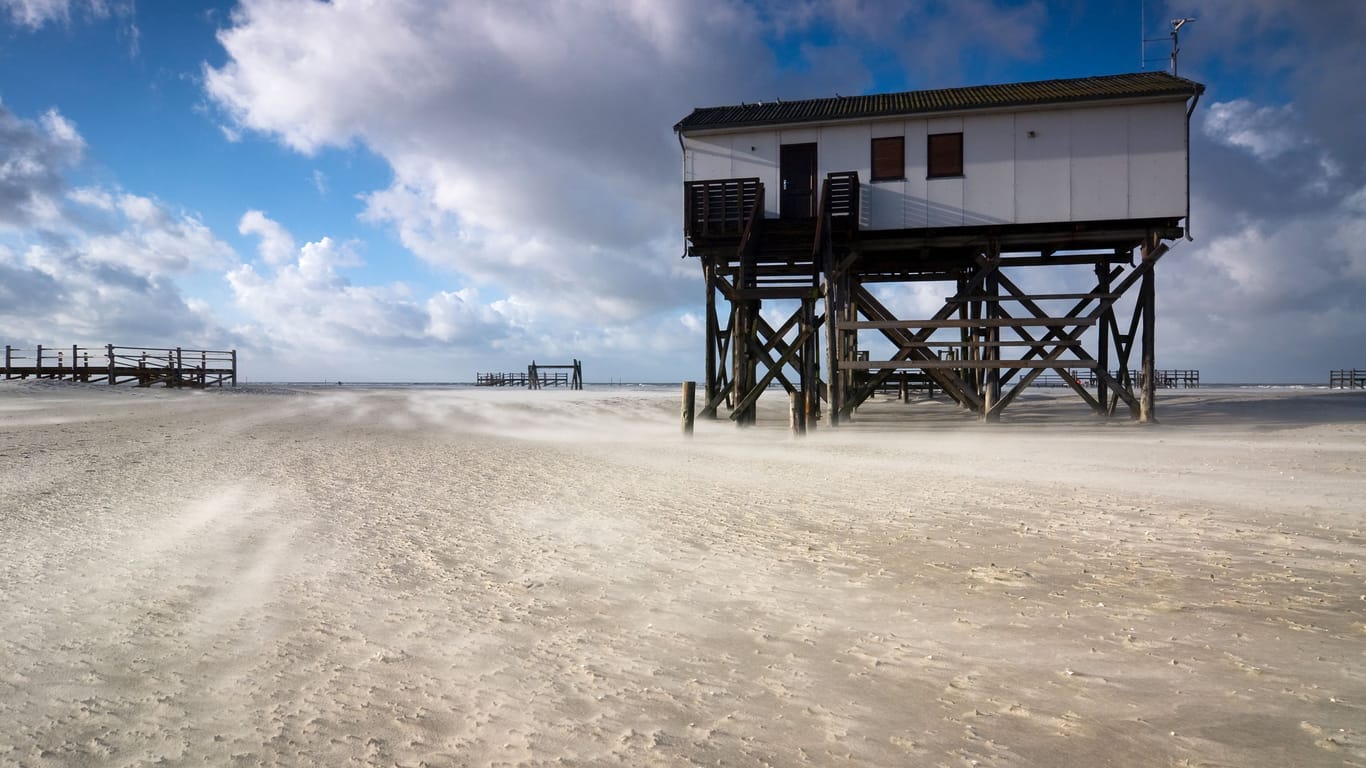 Strand in St. Peter-Ording, Schleswig-Holstein