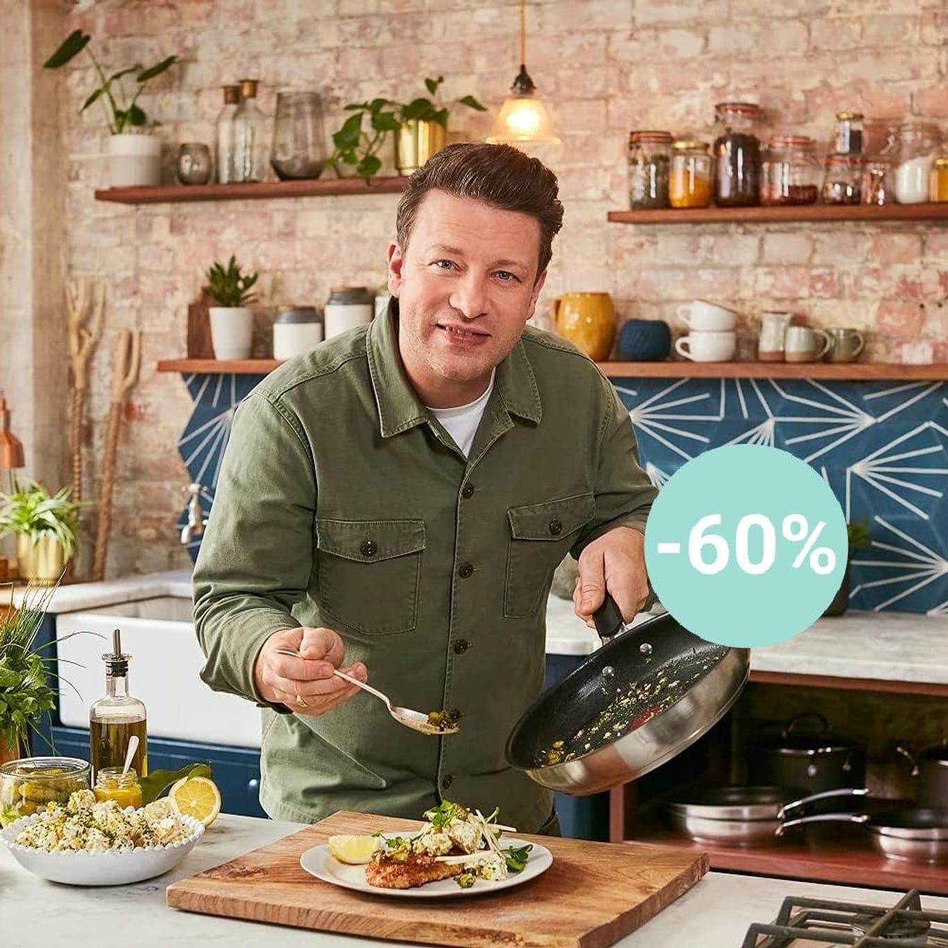 Nur noch heute: Mit einem exklusiven Gutscheincode bekommen Sie die Jamie-Oliver-Pfanne von Tefal für weniger als 50 Euro.