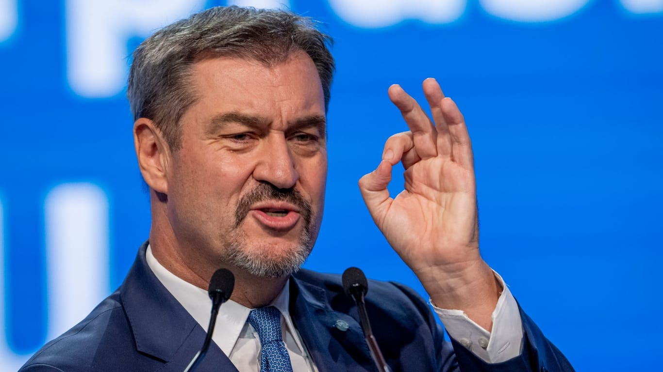 CSU-Chef Markus Söder: Der bayerische Ministerpräsident polterte auf dem Parteitag gegen die Grünen.