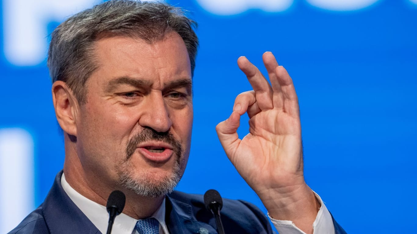 CSU-Chef Markus Söder: Der bayerische Ministerpräsident polterte auf dem Parteitag gegen die Grünen.