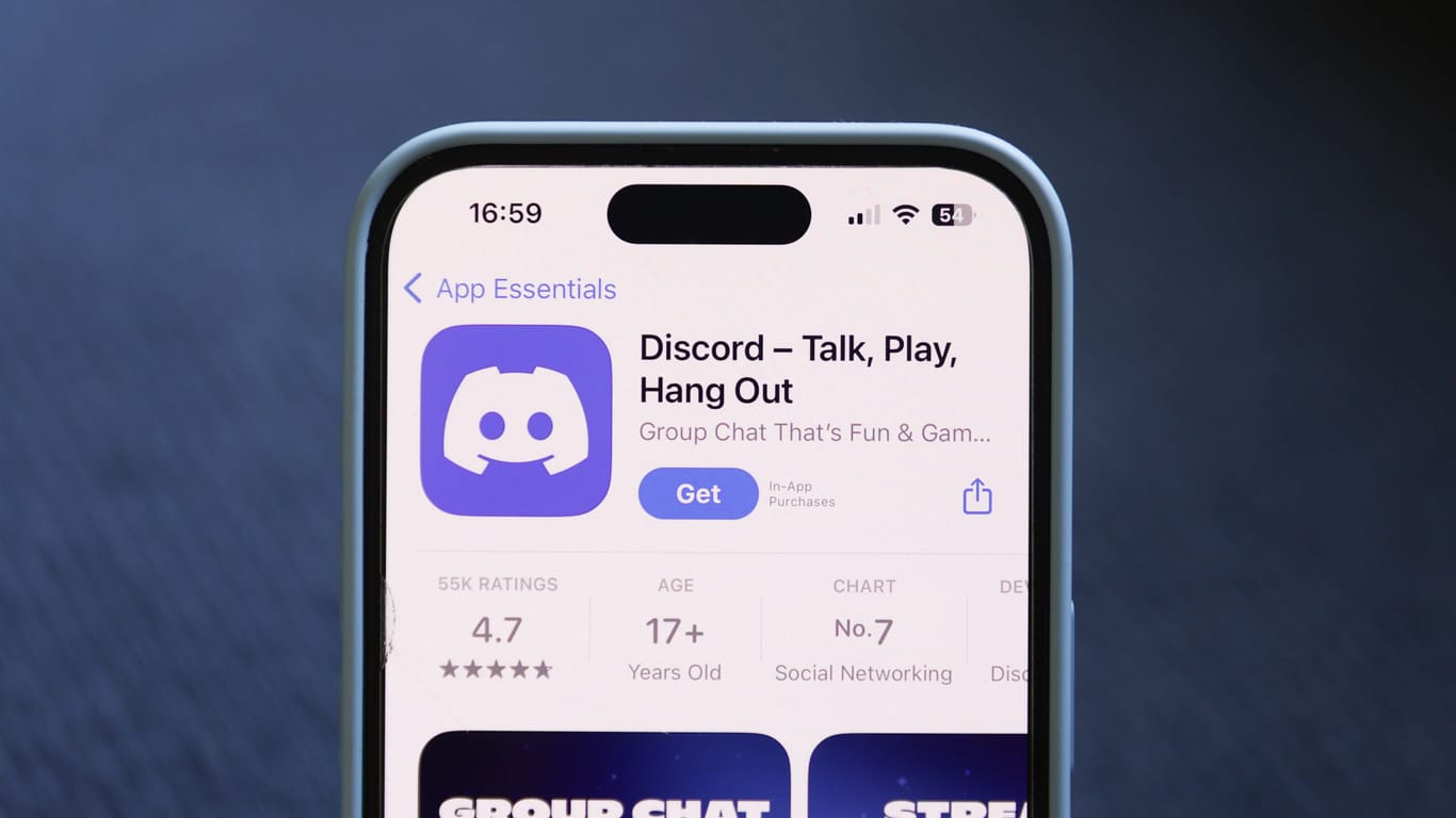 Die Nachrichten-App Discord im Apple-Store (Symbolbild).