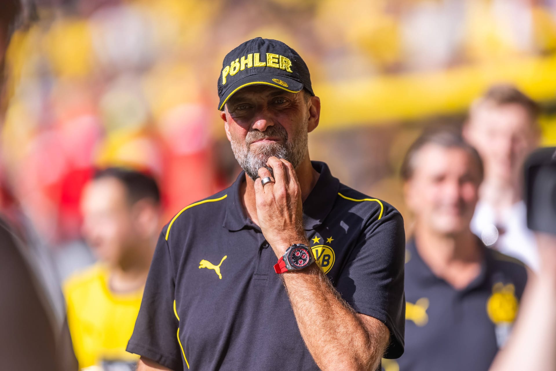 Jürgen Klopp beim Abschiedsspiel von Łukasz Piszczek und Jakub Błaszczykowski: Sein Wechsel zu Red Bull schlägt weiter hohe Wellen.