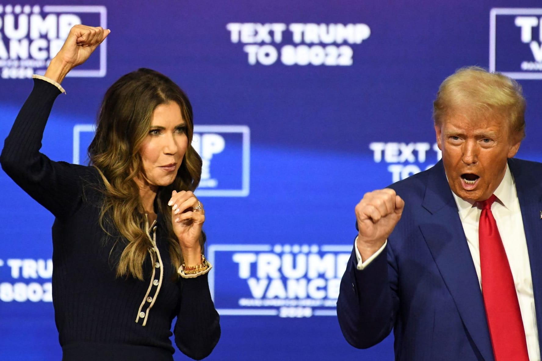 Kandidat Trump bei einer Wahlveranstaltung in Oaks, Pennsylvania.