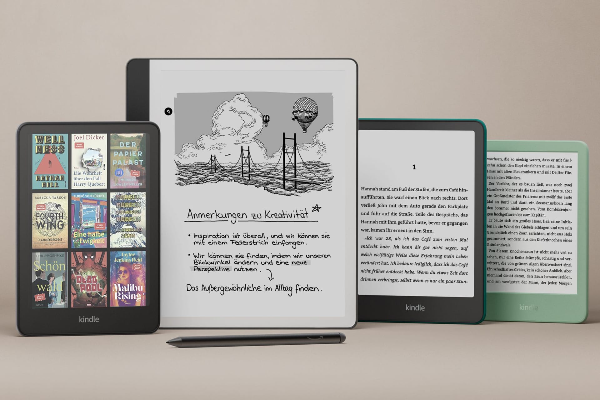 Alle neuen E-Book-Reader von Amazon haben keine physischen Tasten zum Umblättern mehr.